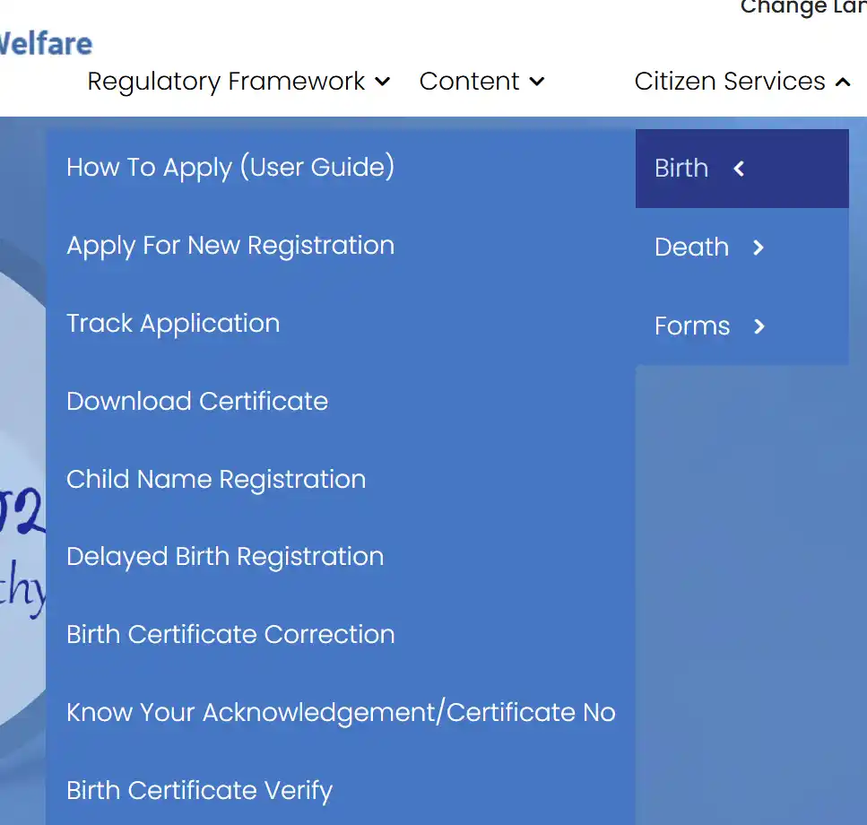 How to Track Application status for Birth and Death Certificate