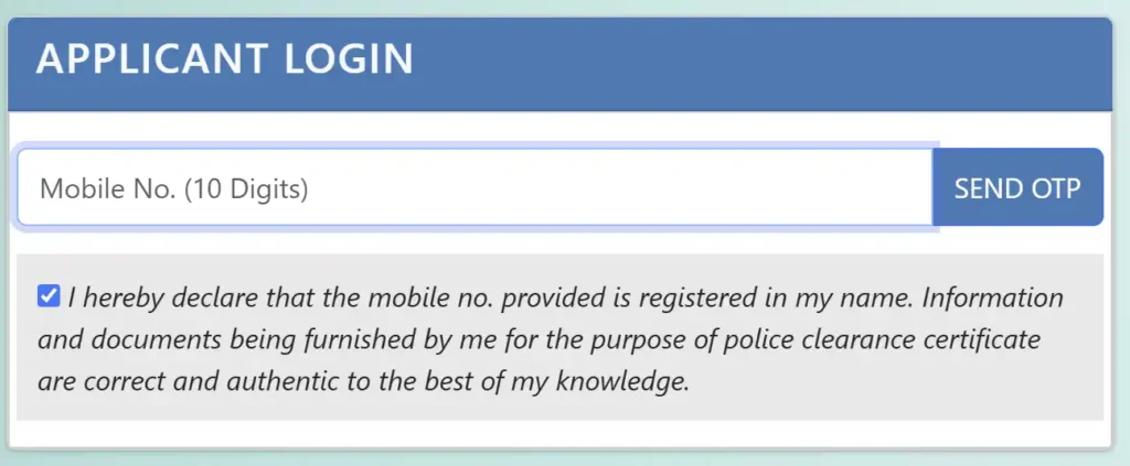 Police Clearance Certificate West Bengal