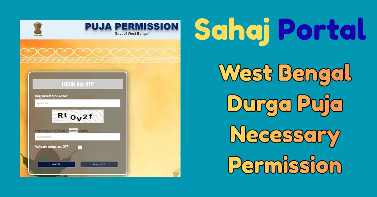 Sahaj Portal West Bengal Durga Puja Necessary Permission