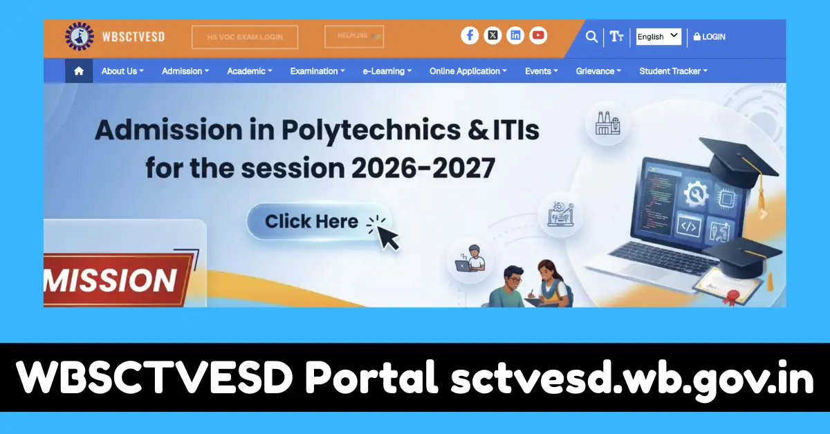 WBSCTVESD Portal sctvesd.wb.gov.in